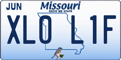 MO license plate XL0L1F