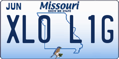 MO license plate XL0L1G