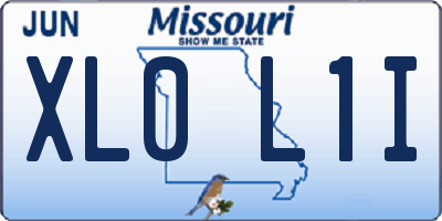 MO license plate XL0L1I
