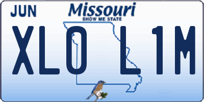 MO license plate XL0L1M