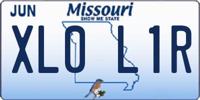 MO license plate XL0L1R