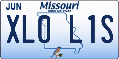 MO license plate XL0L1S