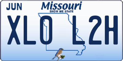MO license plate XL0L2H