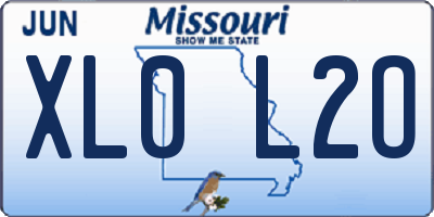 MO license plate XL0L2O