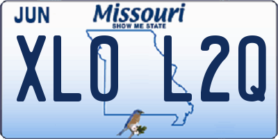 MO license plate XL0L2Q