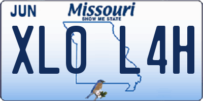 MO license plate XL0L4H