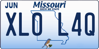 MO license plate XL0L4Q