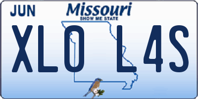 MO license plate XL0L4S