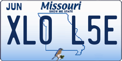 MO license plate XL0L5E