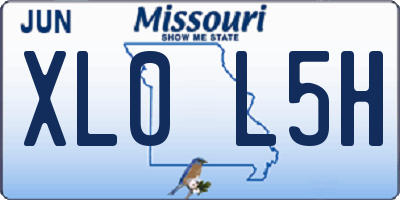 MO license plate XL0L5H