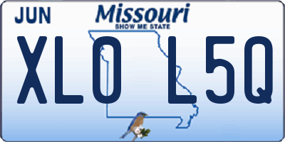 MO license plate XL0L5Q