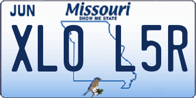 MO license plate XL0L5R
