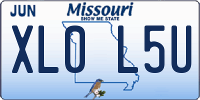 MO license plate XL0L5U