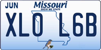 MO license plate XL0L6B