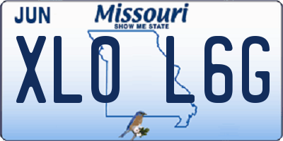 MO license plate XL0L6G