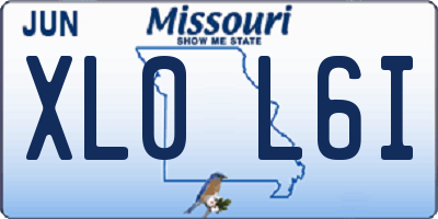MO license plate XL0L6I