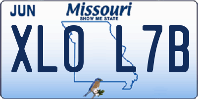 MO license plate XL0L7B