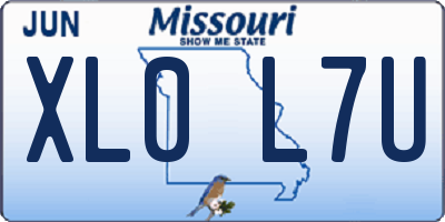 MO license plate XL0L7U