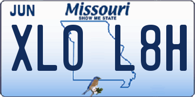 MO license plate XL0L8H