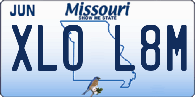 MO license plate XL0L8M