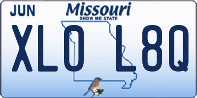 MO license plate XL0L8Q