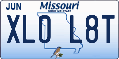 MO license plate XL0L8T