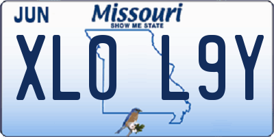 MO license plate XL0L9Y