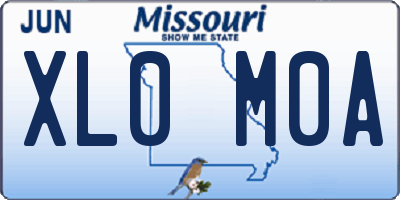MO license plate XL0M0A