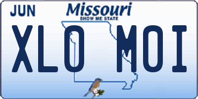 MO license plate XL0M0I