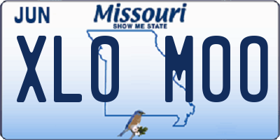 MO license plate XL0M0O