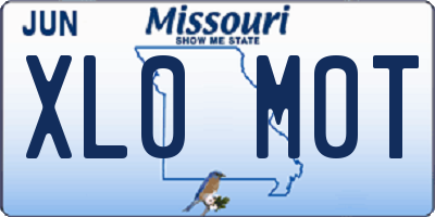 MO license plate XL0M0T