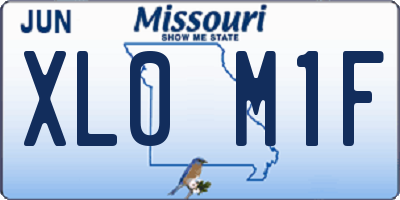 MO license plate XL0M1F