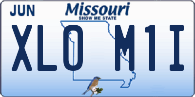 MO license plate XL0M1I