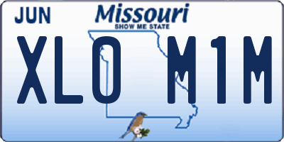 MO license plate XL0M1M