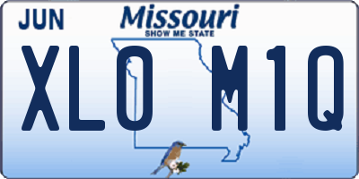 MO license plate XL0M1Q