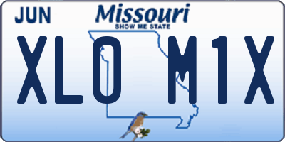 MO license plate XL0M1X