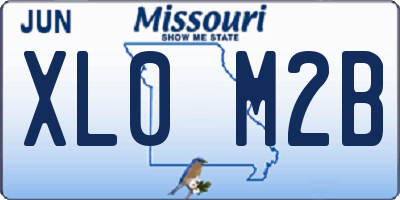 MO license plate XL0M2B