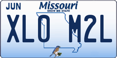MO license plate XL0M2L