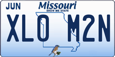 MO license plate XL0M2N