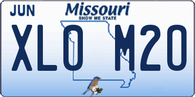 MO license plate XL0M2O