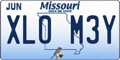 MO license plate XL0M3Y