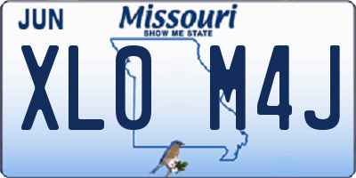 MO license plate XL0M4J