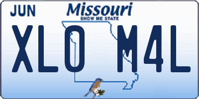 MO license plate XL0M4L
