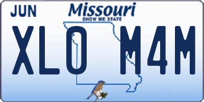 MO license plate XL0M4M
