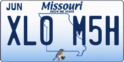 MO license plate XL0M5H