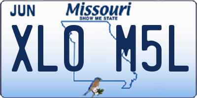 MO license plate XL0M5L