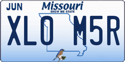 MO license plate XL0M5R