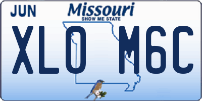 MO license plate XL0M6C
