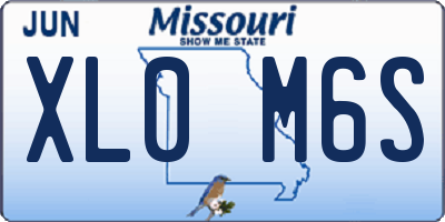 MO license plate XL0M6S