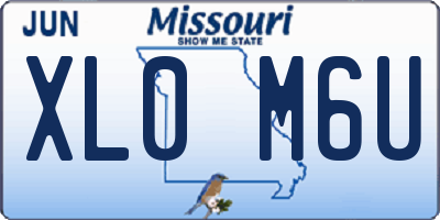 MO license plate XL0M6U